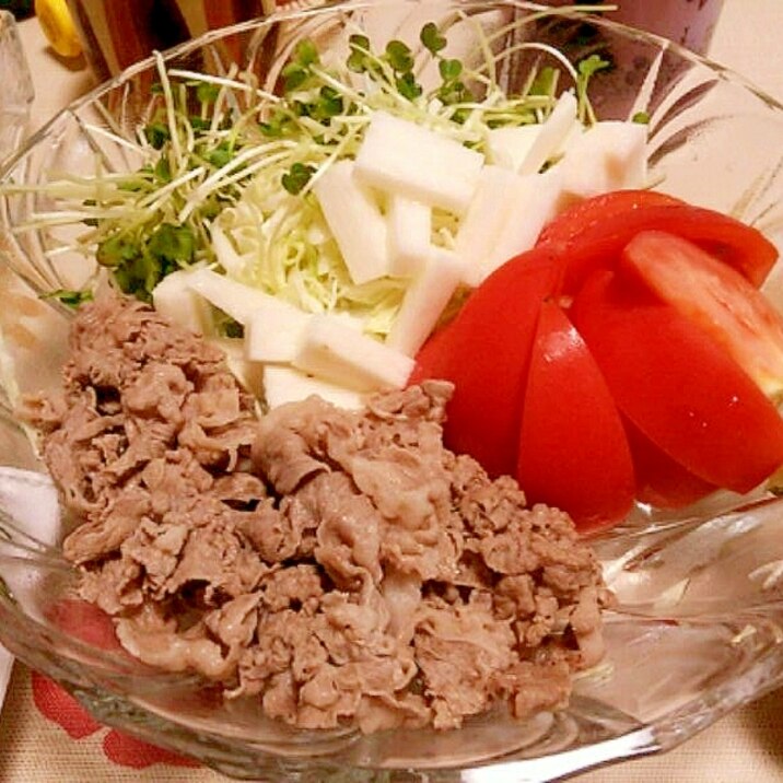 和牛牛肉のさっぱり冷しゃぶサラダ★